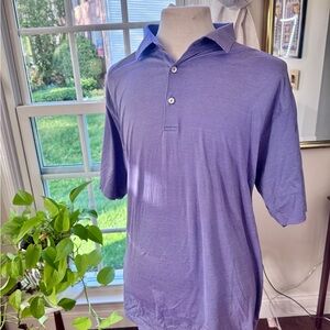Peter Millar Purple Polo Shirt Classic Style